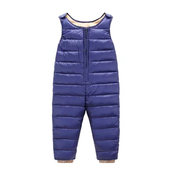 

New Winter Children Jacket 2020 Boys Girls Down Jacket Overalls Striped Baby Thickened Warm Kids Clothing