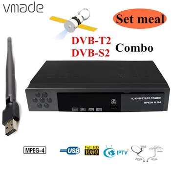 

vmade 8902 Combo dvb-t2 wifi receiverDVB T2 dvb-S2 satellite receiver powervu autoroll support CS Protocol cccam AC3 Wifi Iks Tv
