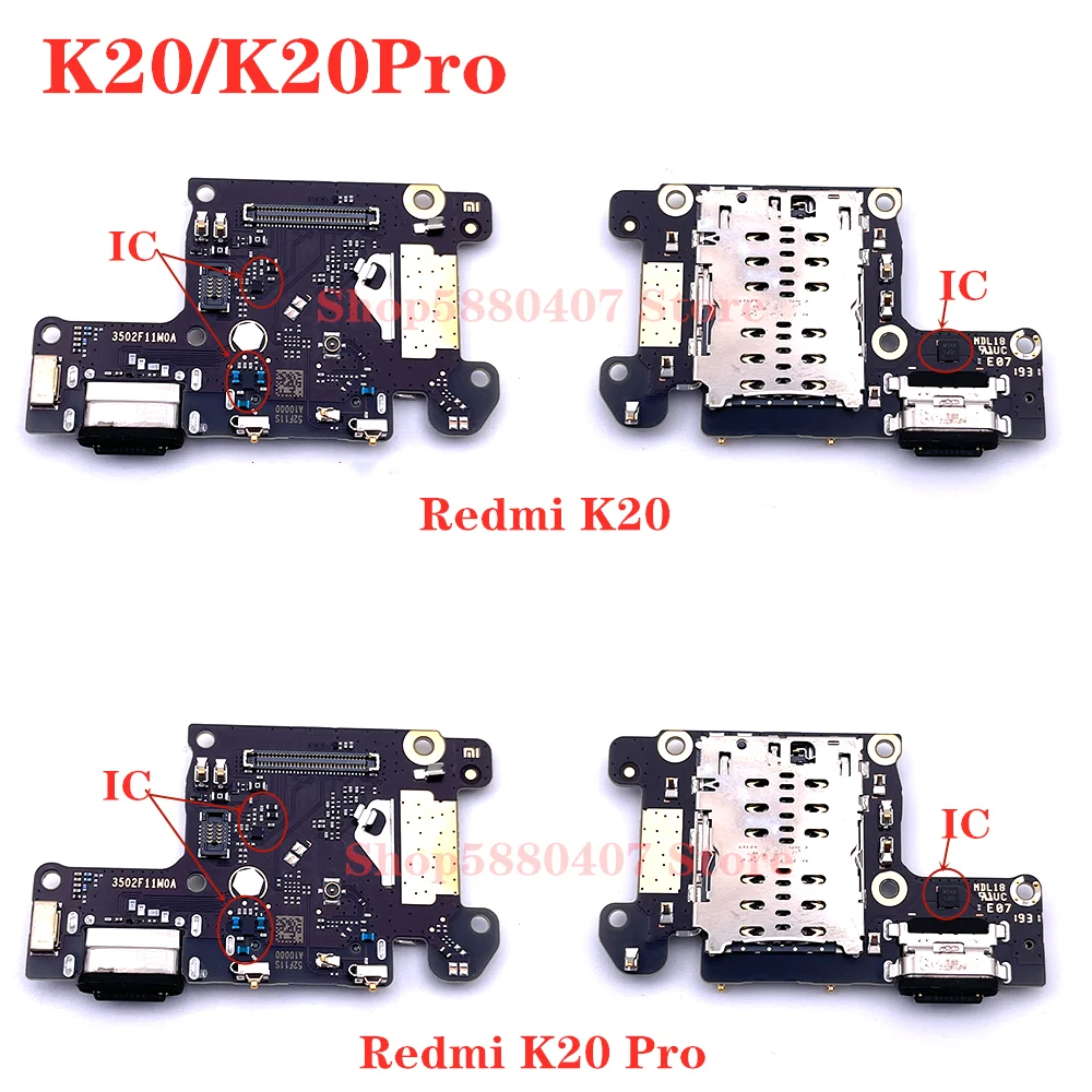 

Original Charge Plug Board For Xiaomi Redmi K20 K20Pro USB Charging Port Dock SIM Card Reader Microphone Flex Cable Replacement