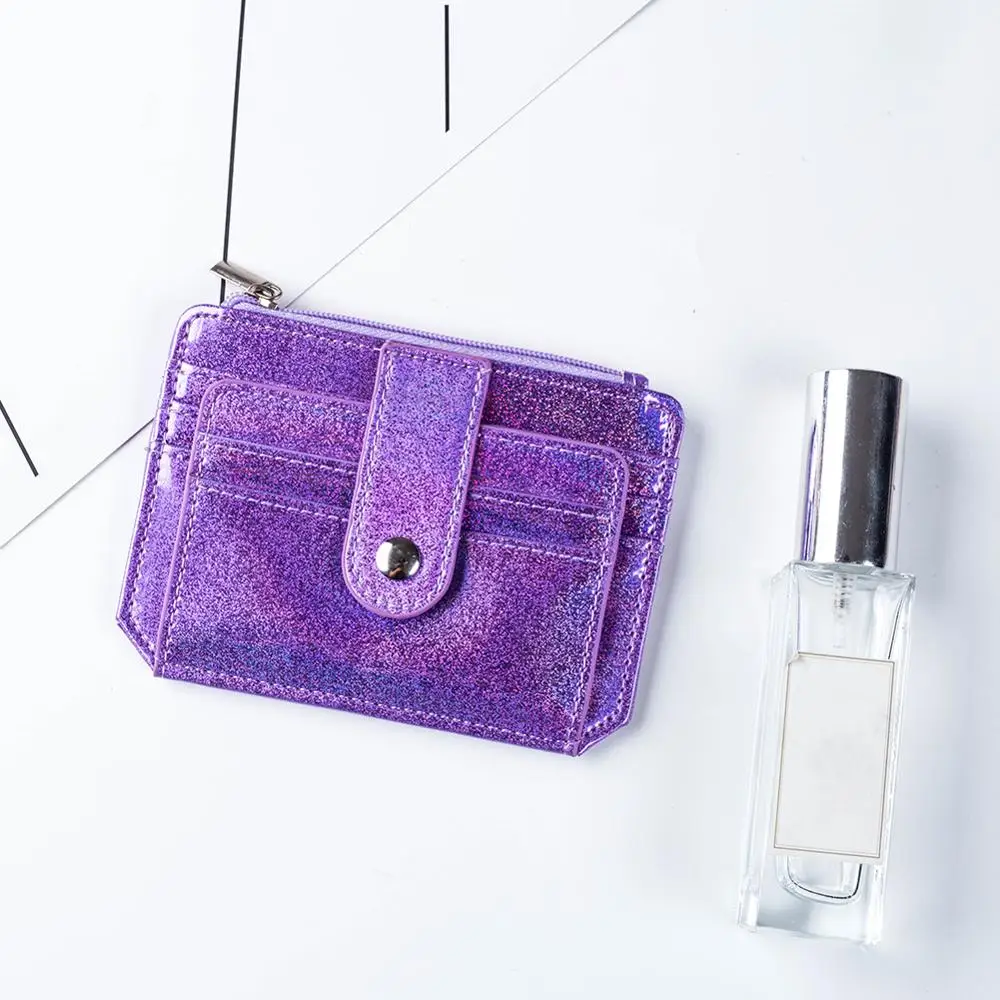 Novelty Mini Wallet Hologram Transparent Credit Card Holder Women Card Case Organizer Wallet Fashion Clear Pvc Passport bag
