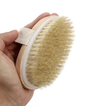 

Body Brush Hot Dry Skin Body Soft Natural Bristle The SPA The Brush Without Handle Wooden Bath Shower Bristle Brush SPA