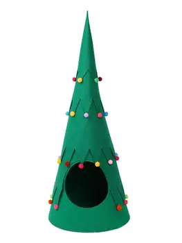 

About 88*35cm Pet Teepee Tent Christmas Tree Cat Nest Puppy Pet Party Gifts Pet House Cats Bed New Year Home Decor