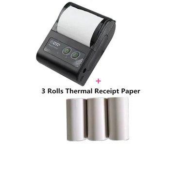 

GOOJPRT 58MM Mini Bluetooth Printer Thermal Portable Wireless Receipt Bill Ticket Android iOS Pocket Printer Pocket For Logistic