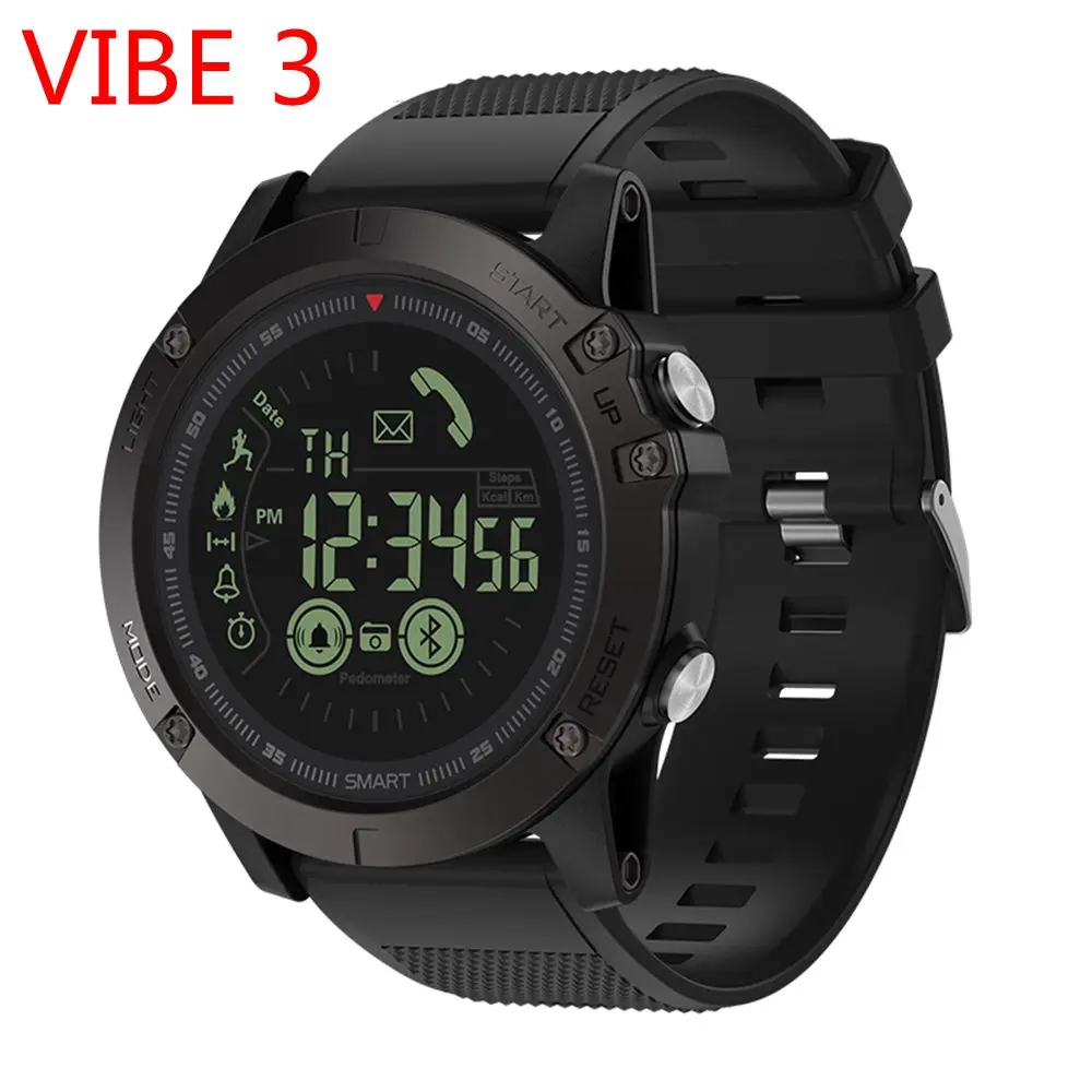 Zeblaze VIBE 3 ЭКГ Смарт часы мужские спортивные Шагомер монитор сна Поддержка 11 языков IP67 Smartwatch цветной дисплей Android IOS - Цвет: black VIBE 3