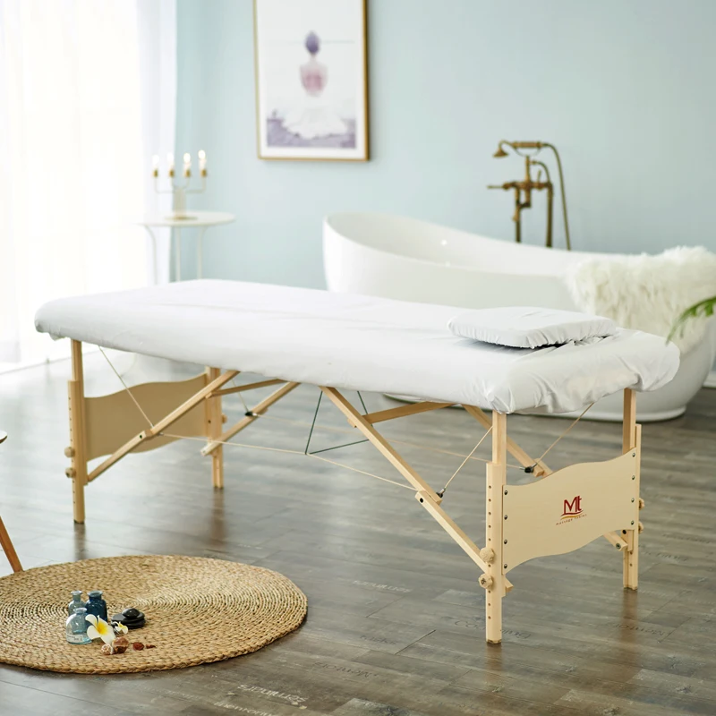 Massage Table Sheet With Pillowcase, Bedspread With Face Rest Hole, Microfiber Massage Cushion