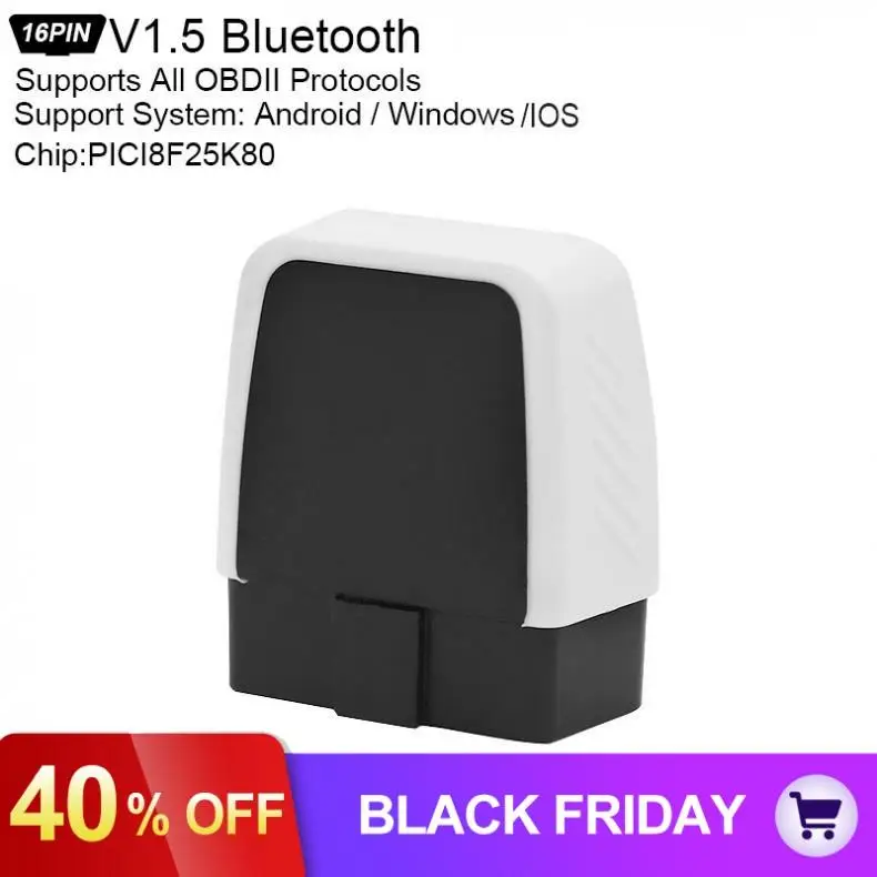 ELM327 V1.5 PICI8F25K80 OBDII Bluetooth 4,0 V08 супер мини сканер беспроводной Авто Интерфейс автомобильный код читателя диагностический инструмент