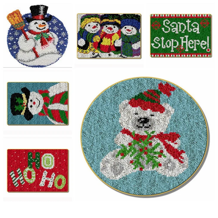 Рождественский коврик с 3D рисунком Санта-Клауса снеговика защелкой наборы для