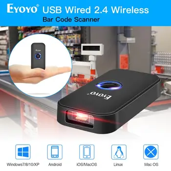 

Eyoyo EY-009L Portable Pocket 1D Barcode Scanner Bluetooth USB Wired&Wireless Bar Code Reader For Android IOS Handheld Scanner