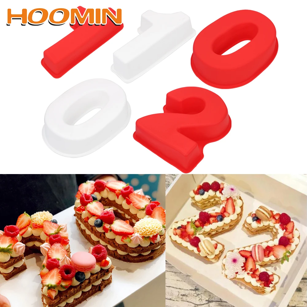 HOOMIN большая силиконовая форма для творчества с цифрами 0 1 2 день рождения юбилей