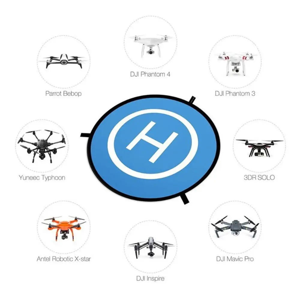 Универсальный 55 см быстро складывающаяся посадочная площадка FPV Дрон парковочный фартук складной коврик для Spark Mavic Pro FPV гоночный Дрон аксессуары