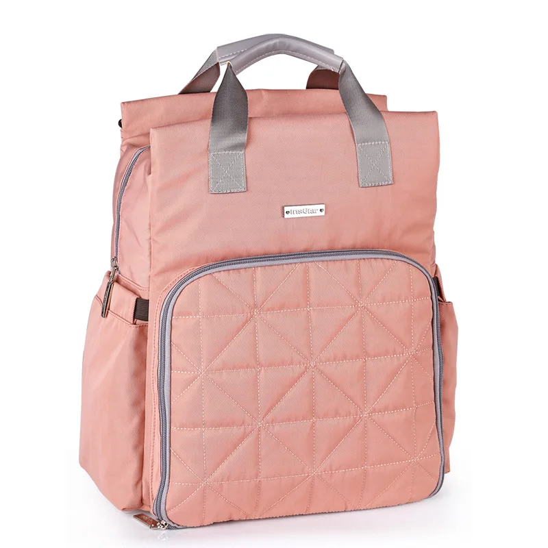 Сумка для подгузников для мам, модный многофункциональный рюкзак для путешествий с большой вместительностью, сумка для ухода за ребенком - Цвет: piny