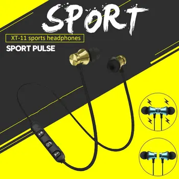 

Magnetic Wireless bluetooth Earphone XT11 music headset Phone Neckband sport Earbuds Earphone with Mic For iPhone Samsung Xiaomi