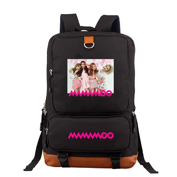 

Mamamoo Backpacks Mochila for Teenager Bags Canvas Women Men School Bags Plecak Mamamoo Characters Print Travel Backpack Bag