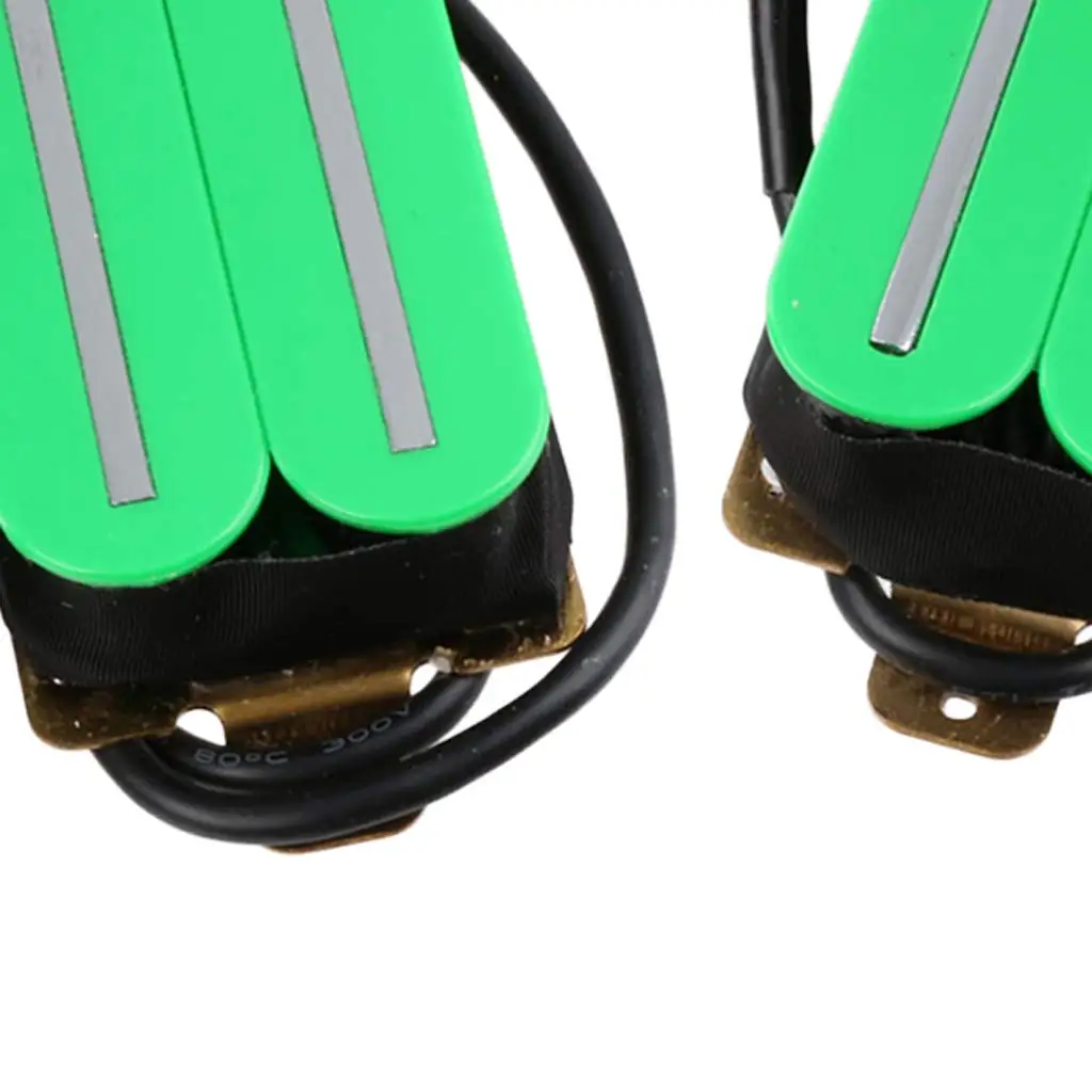 ABGZ-4Pcs двухрельсовый хамбакер хамбакинг ЗВУКОСНИМАТЕЛИ ДЛЯ ST Gibson Les Paul электрогитара часть зеленый белый