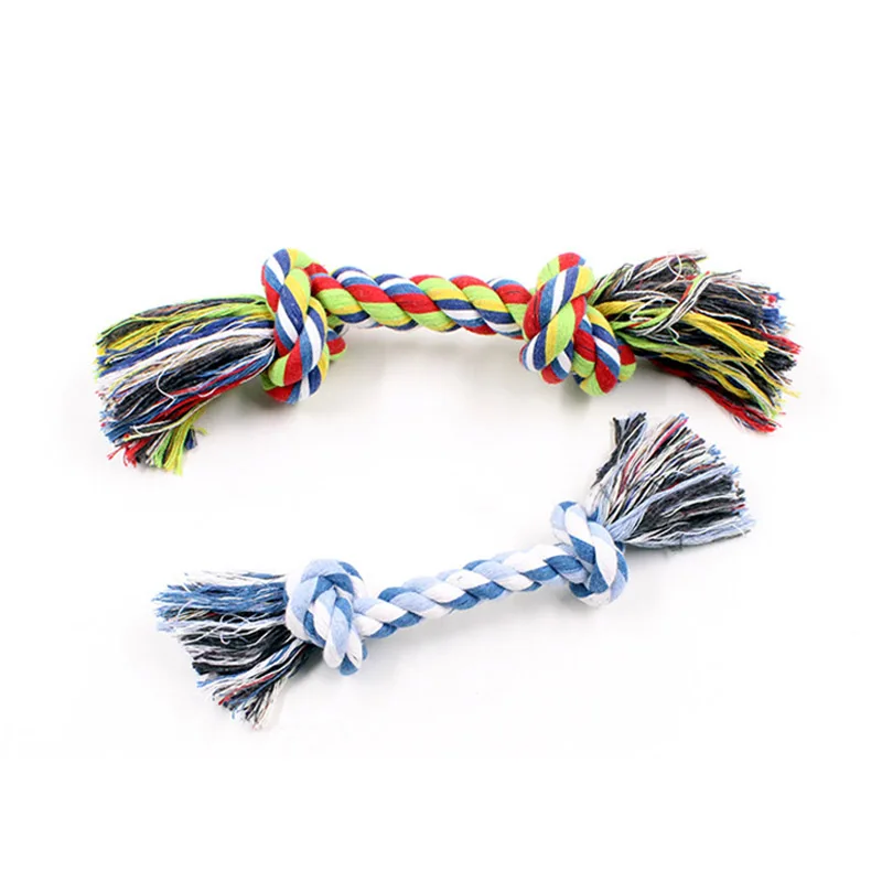 Rope Pet-Toys Training-Game Tooth Chew Double-Knot Cotton Bite And Molar Cleaning-Resistance