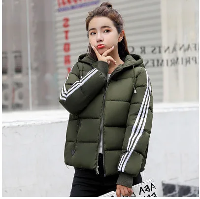 

Women's Short Loose-Fit Hooded down Jacket Cotton-padded Clothes Winter Cotton Overcoat 2019 New Style Europe And America Fashio