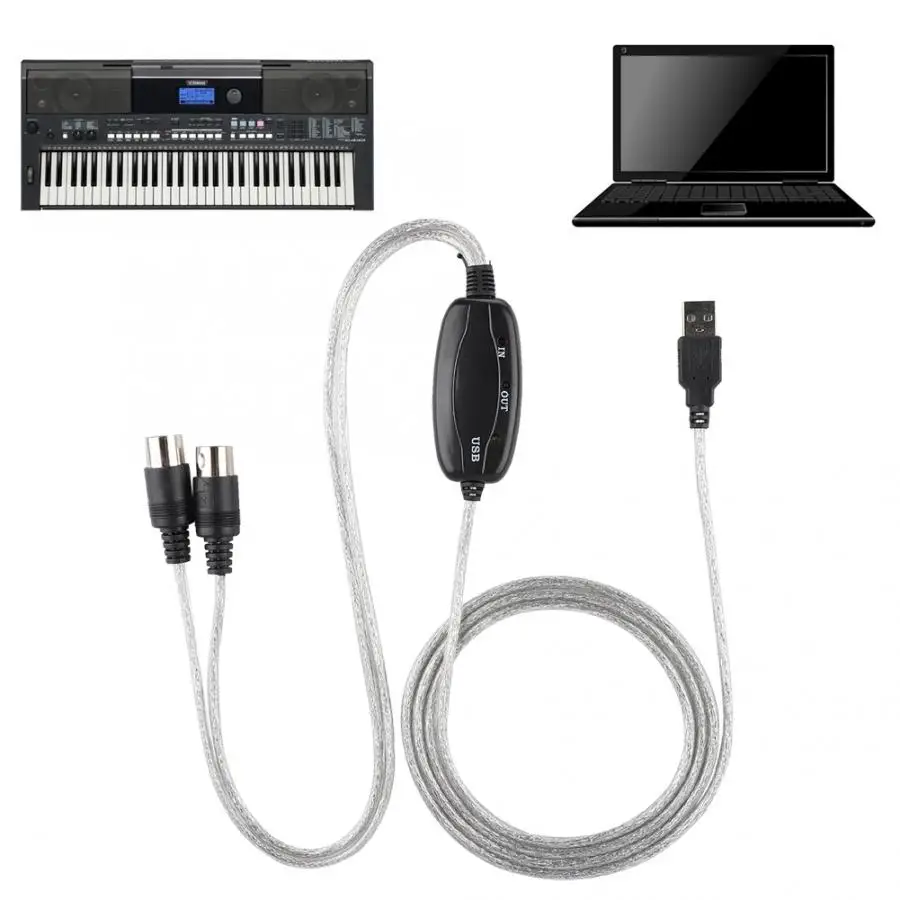 MIDI-USB кабель конвертер MIDI интерфейс адаптер Шнур клавиатура музыка монтаж линейный кабель