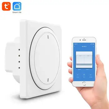 

Tuya Smart home switch EU Wall wifi Button Remote switch wifi smart light switch compatible with Alexa, Google Home