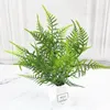 7 Fork Artificial Plants Eucalyptus Grass Plastic Ferns Green Leaves Fake Flower Plant Wedding Home Decoration Table Decors ► Photo 2/6