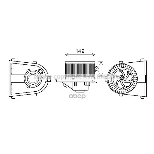 Мотор Отопителя Vag A3/Tt /Octavia/G4/Bora/Polo 97-10 Ava Ai8378 Ava арт. AI8378