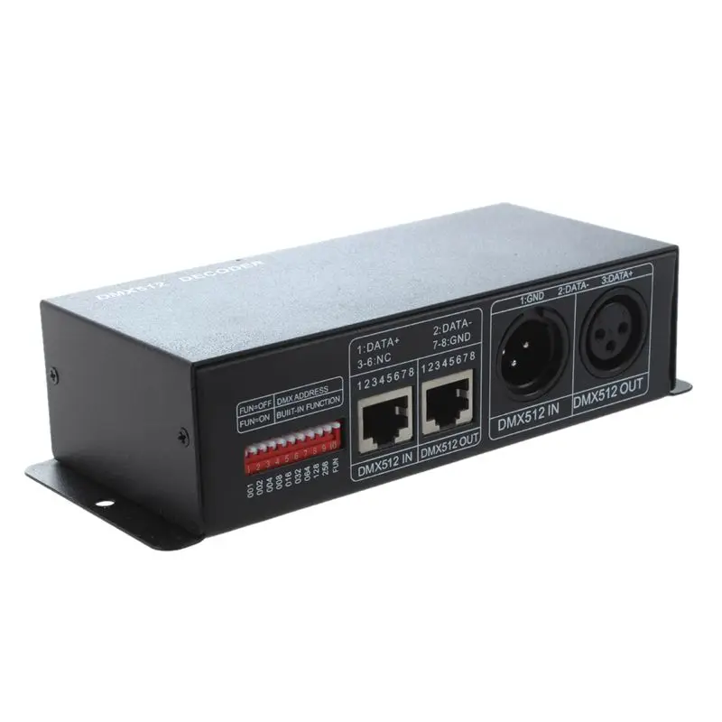 

Hot Sale DMX 512 4CH x 8A Decoder LED Controller 4 Channel Driver RGBW LED Tape DC 12V - 24V