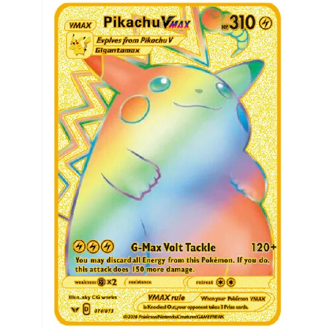 Pokemon Jogo Cartao Anime Charizard Golden Card Pokemon Cartao De Metal Ouro Pikachu Conjunto Figura Modelo Crianca Presente 15