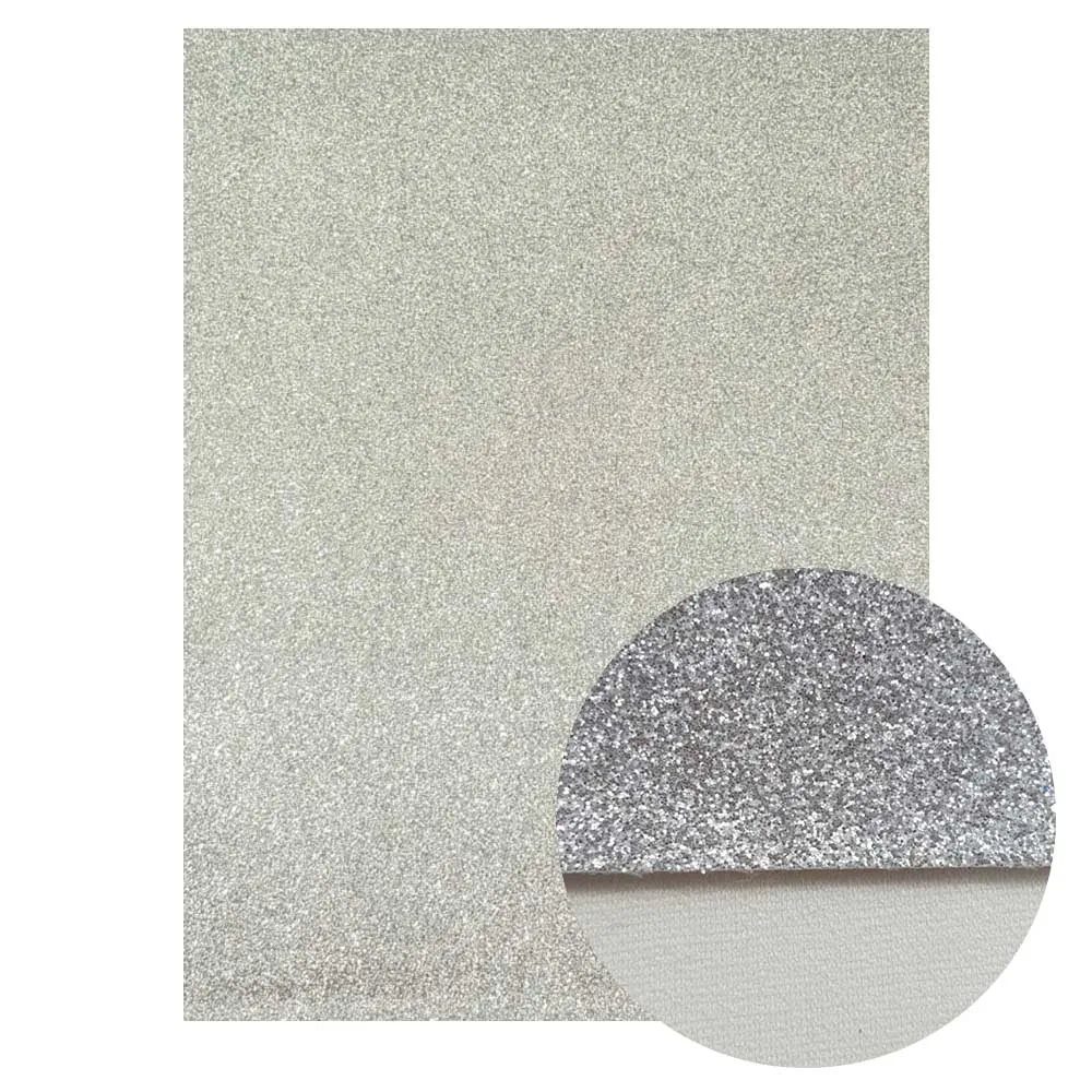 silver QIBUMAY 22*30 см блестящая кожаная ткань искусственная кожа лист блесток DIY Украшение бант для волос сумки ручной работы материал синтетическая кожа - Цвет: silver