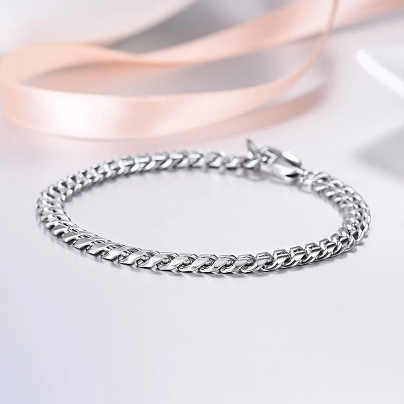 bracelet men Chain on hand cuban link Steel mens braclet wide stainless steel male accessories man bracelets Rock | Украшения и