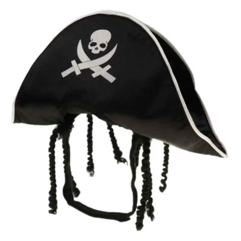 1pc Pet Pirate Hat Halloween Pirate Cap Hood For Dog Cat Pet Halloween Party Cosplay