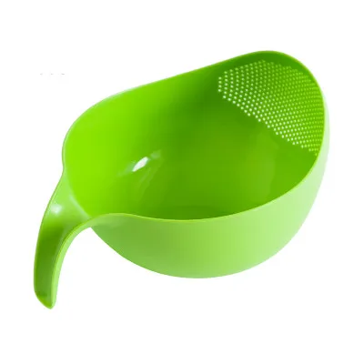 L-Green Кухонная миска для риса, пластиковая миска для фруктов, толстая корзина для слива с ручкой, корзина для мытья, товары для дома, кухни mx9121007 - Цвет: L-Green