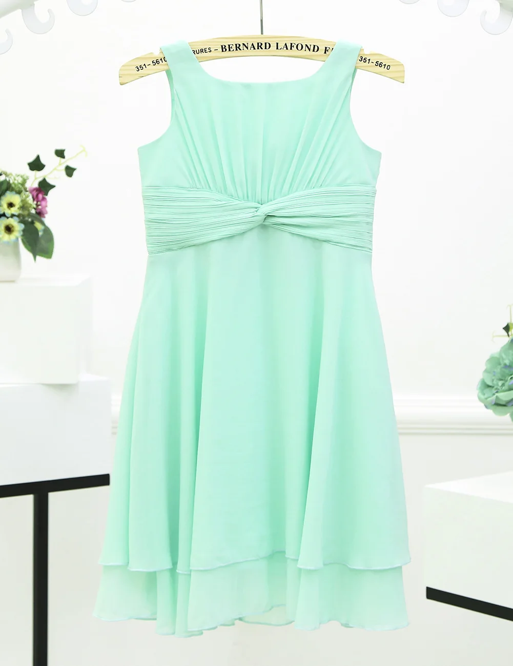 Flower Girls Dress Chiffon Knotted High-waisted Princess Dress Kids Teenager Pageant Birthday Party Vestidos Prom Dresses girls dress princess costume