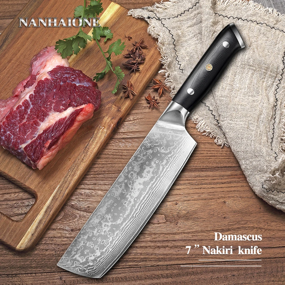NANHAIONE 7 &quotтесак нож японский VG10 стальное лезвие кухонные ножи бритвы острые