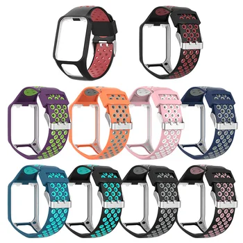

Two-tone Silicone Watch Band For TomTom Spark Runner 2/3 Fitness Tracker Replacement Repairment Watchbands Accessories