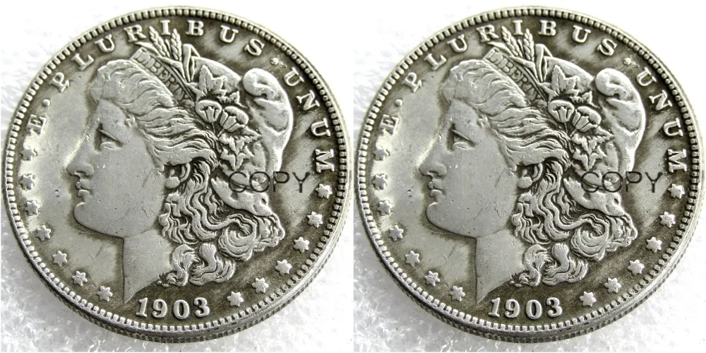 Монеты США 1903/1903 два лица UNC/старый цвет Morgan копия доллара монеты посеребренные