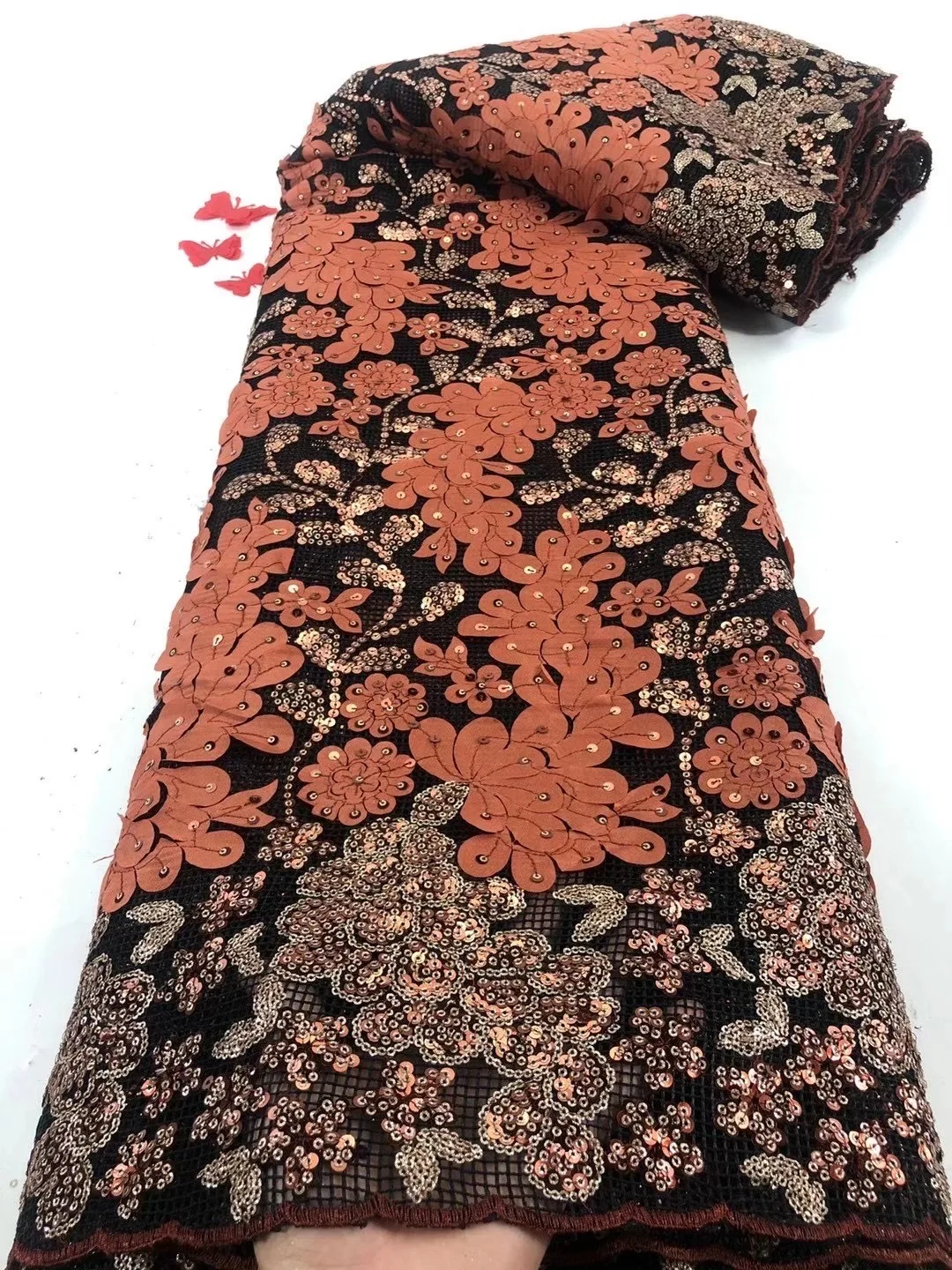

African Lace Fabric 2021 High Quality Nigeria Lace Fabric Dubai Tulle French Lace Fabric Stone D4239