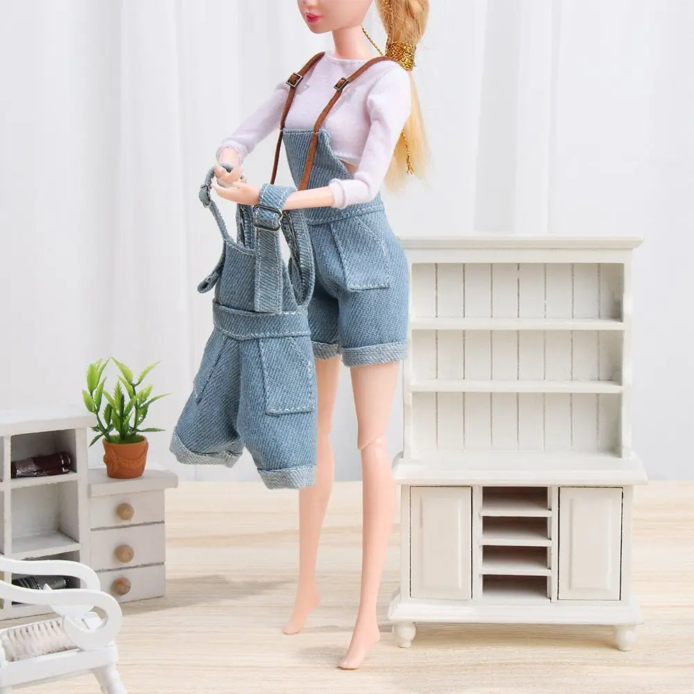 Fashion Suspenders Trousers Outfit Set for 1/6 BJD FR SD Doll Clothes Accessories