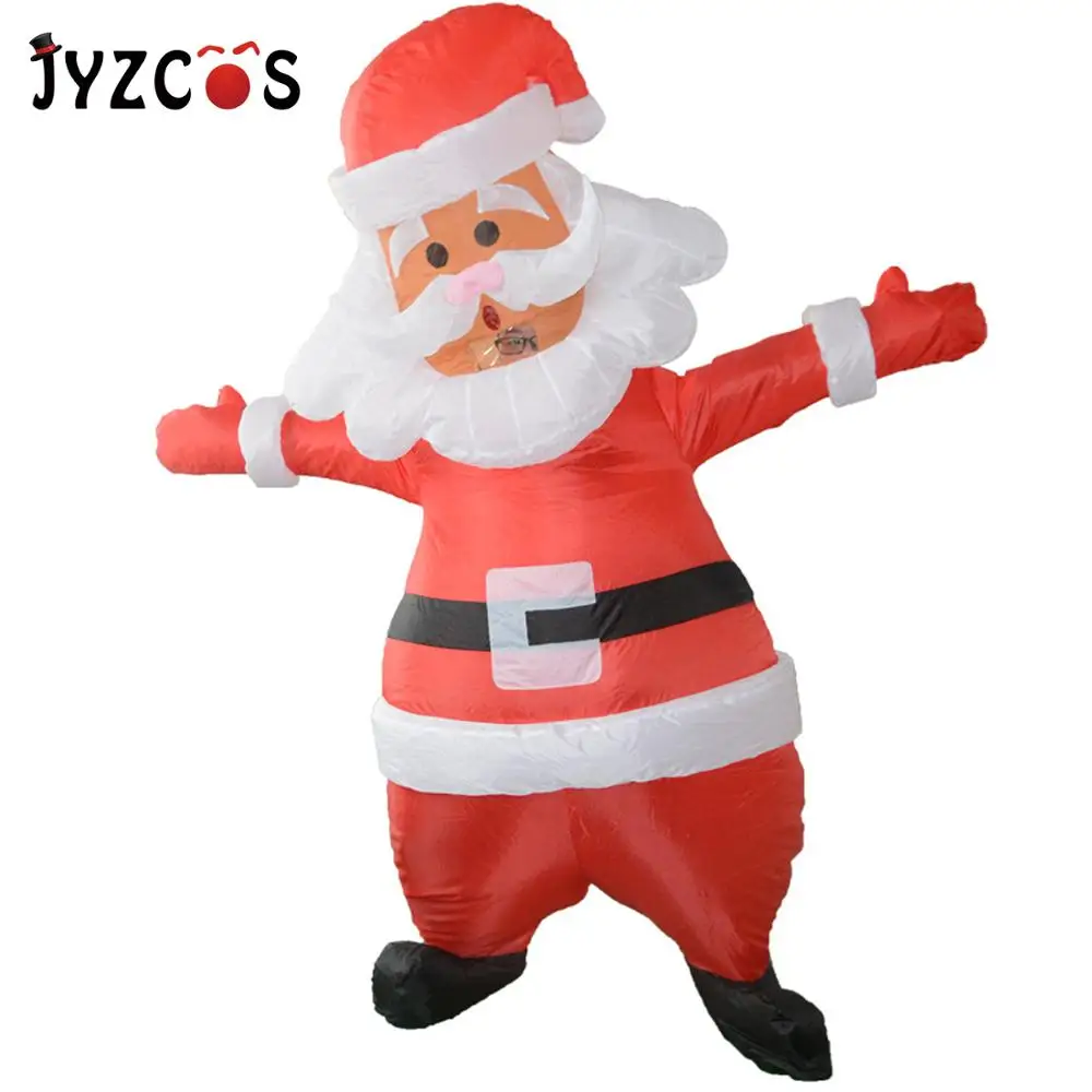 JYZCOS Санта Клаус надувные костюмы Рождество Аниме Косплей Костюм для женщин и мужчин взрослых Праздничная Вечеринка надувная одежда ткань