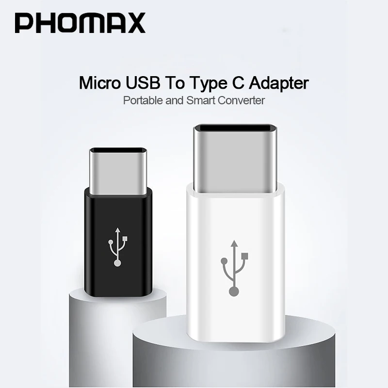 

PHOMAX Micro USB Male To Type-c Micro usb To Type C Converter Portable Adapter for Samsung S8 S9 Huawei P20 Xiaomi phone Charger