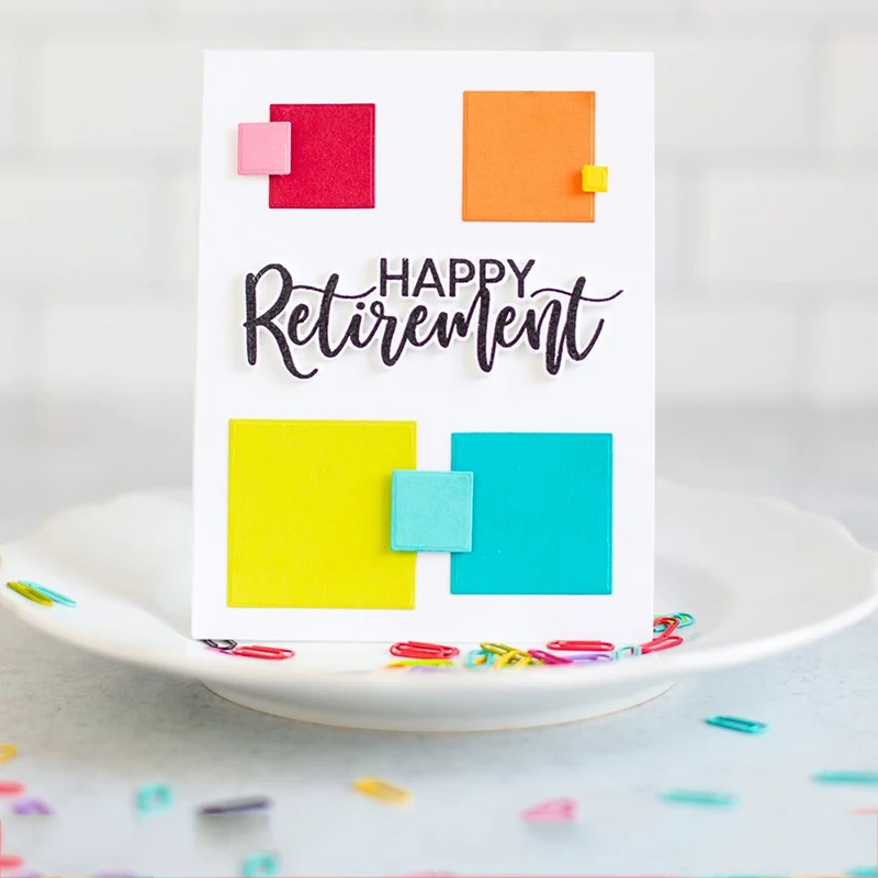 CH Happy Retirement прозрачный штамп запечатать себя Скрапбукинг альбом листы прозрачные марки для открытки Скрапбукинг высечки
