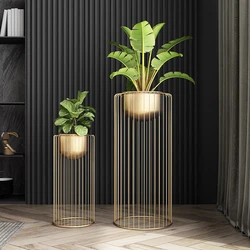Support nordique en fer forgé pour pots de fleurs sur pied, décoration créative, pour le couloir, le porche ou le balcon 