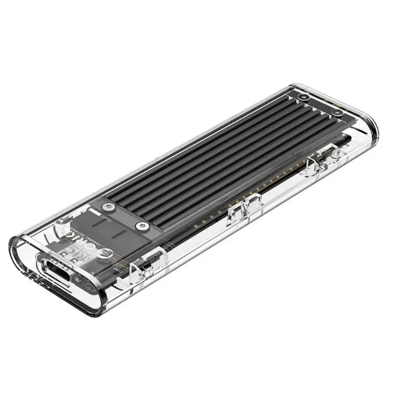 Kopen Orico TCM2F C3 M2 Ssd Case Ngff Ssd Behuizing M.2 Naar Usb 3.1 Type C Transparante Harde Schijf Behuizing Voor M.2 ngff B Sleutel Ssd Schijf