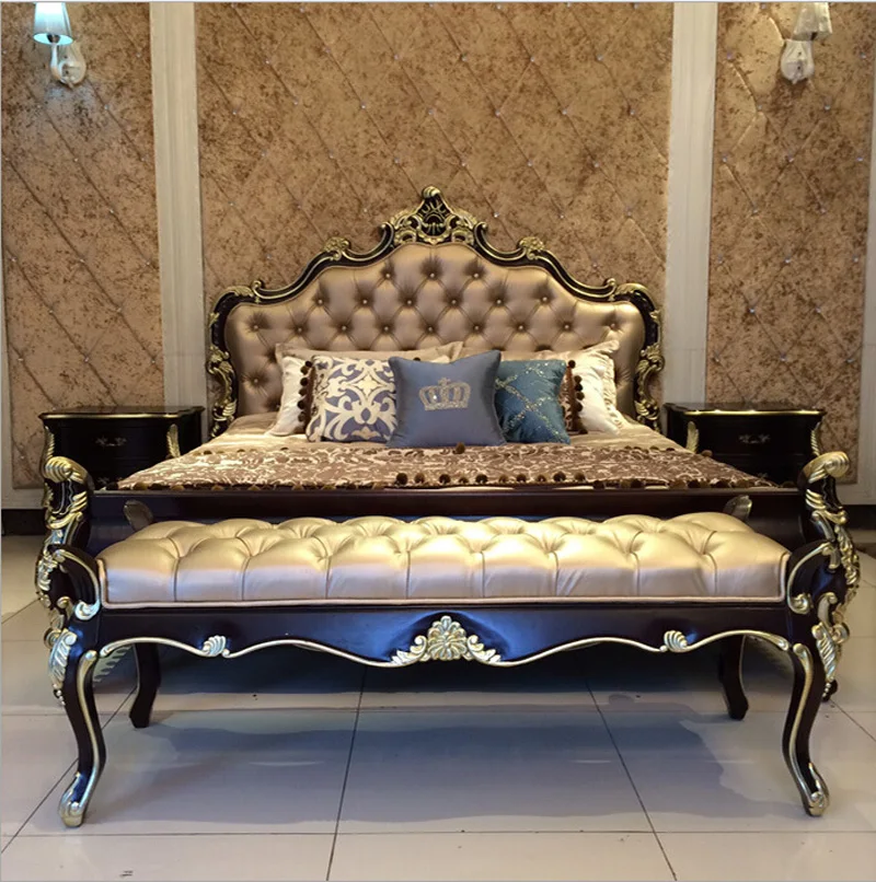 

high quality European modern bed French bed 2 people bedroom furniture 1.8 m 3126