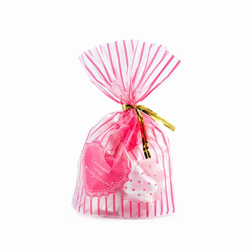 50 шт. 9*13 см розовый любовь пластиковый пакет попкорн печенья упаковочный пакет для выпечки Рождественский подарок сумка вечерние принадлежности обертка сумки - Цвет: E