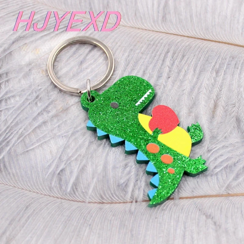 Dinosaur Glitter Keychain, Acrylic Keychain Dinosaur