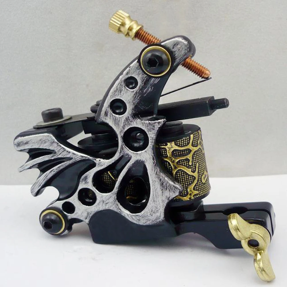 Coil Tattoo Machine Guns 10 Warp Coils Dual coiled Carbon Steel Tattoo Machine for Shader Liner