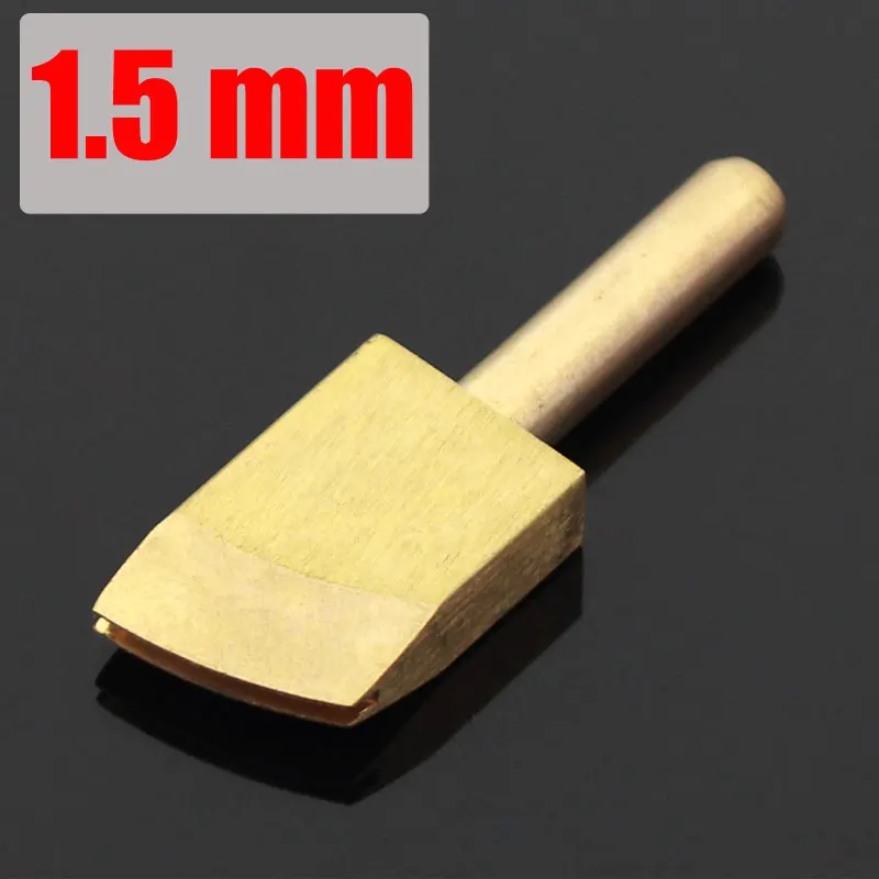 1.5mm Латунная кожа горячий процесс край Электрический Железный медный край уплотнительная линия край пресс сторона железный каркас DIY ручной работы кожевенное ремесло инструмент - Цвет: 1.5mm