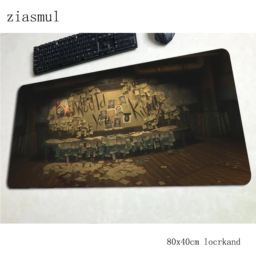 Bioshock коврик для мыши 80x40 см игровой коврик для мыши с изображением аниме 3d офисный ноутбук с алюминиевым корпусом стол коврик подарок на Хэллоуин padmouse игры pc gamer коврики