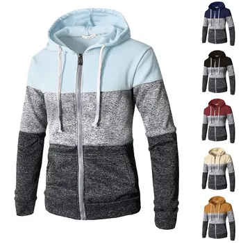 

2020 Men's Zipper Casual Sweater Jacket Top Jacket Sweater Men's Hooded Sweater Jacket