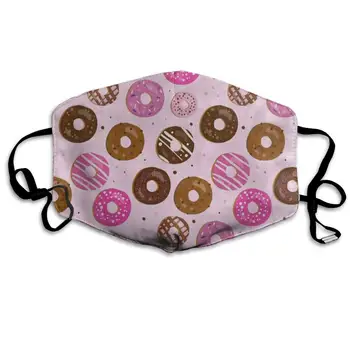 

Cute Donut Polka Dot Christmas Great Dust Mouth Mask Reusable Anti-Dust Face Mask Adjustable Earloop Skin Protection