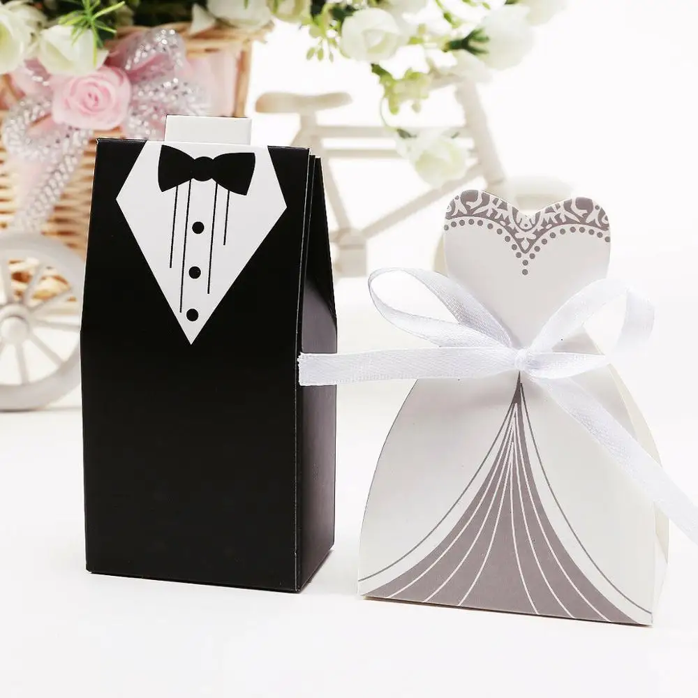 4000pcs=2000pairs Wedding Decoration Bride Groom Candy Boxes Favor and Gifts Paper for Mariage | Дом и сад